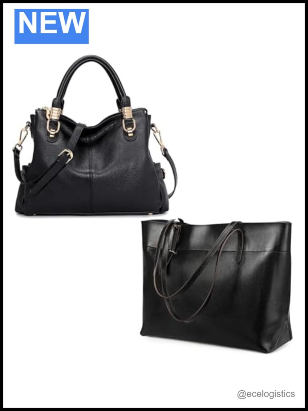 Leather Tote & Crossbody Bag Set, 2-Piece Handbags